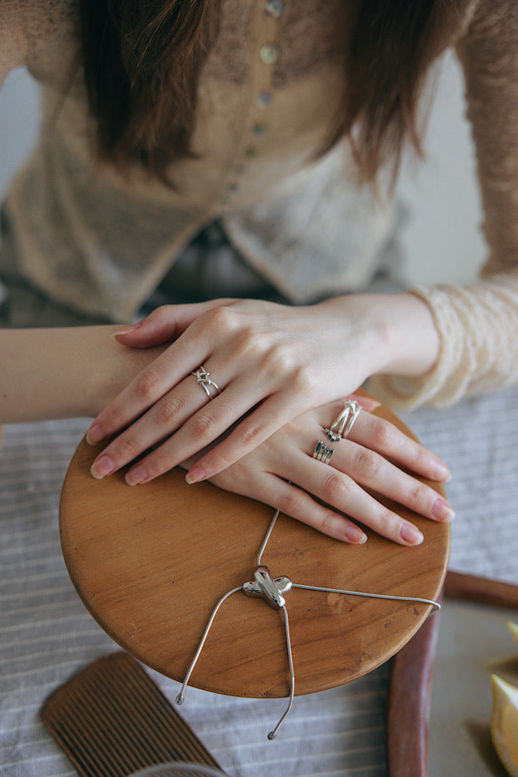 IHENA Polk Ring オープンリング シルバーリング シルバー925 Polk Ring – IHeNA